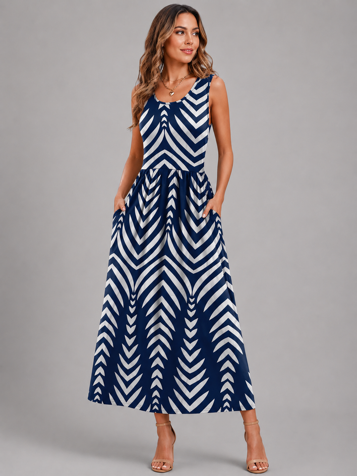 Franziska – Boho-Halterneck Midi-Kleid
