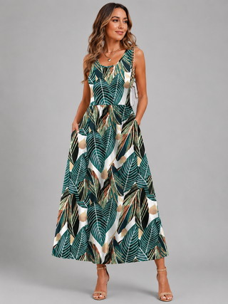 Franziska – Boho-Halterneck Midi-Kleid