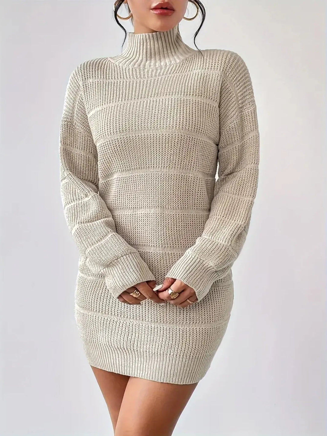 Rollkragen Minikleid