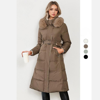 LEYLA™ - Stilvoller Plüschmantel mit Taillengürtel für Herbst und Winter