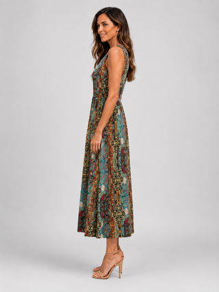 Franziska – Boho-Halterneck Midi-Kleid