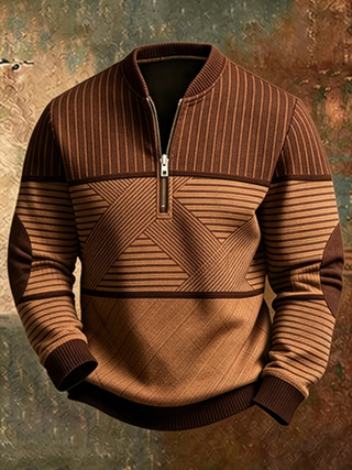 Viktor | Stilvoller Herrenpullover mit halbem Reißverschluss