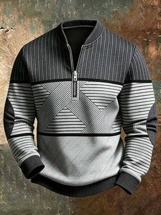 Viktor | Stilvoller Herrenpullover mit halbem Reißverschluss