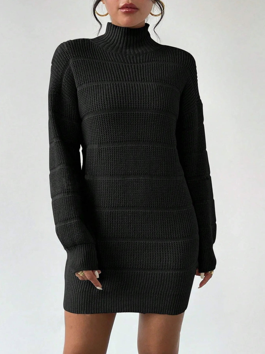 Rollkragen Minikleid