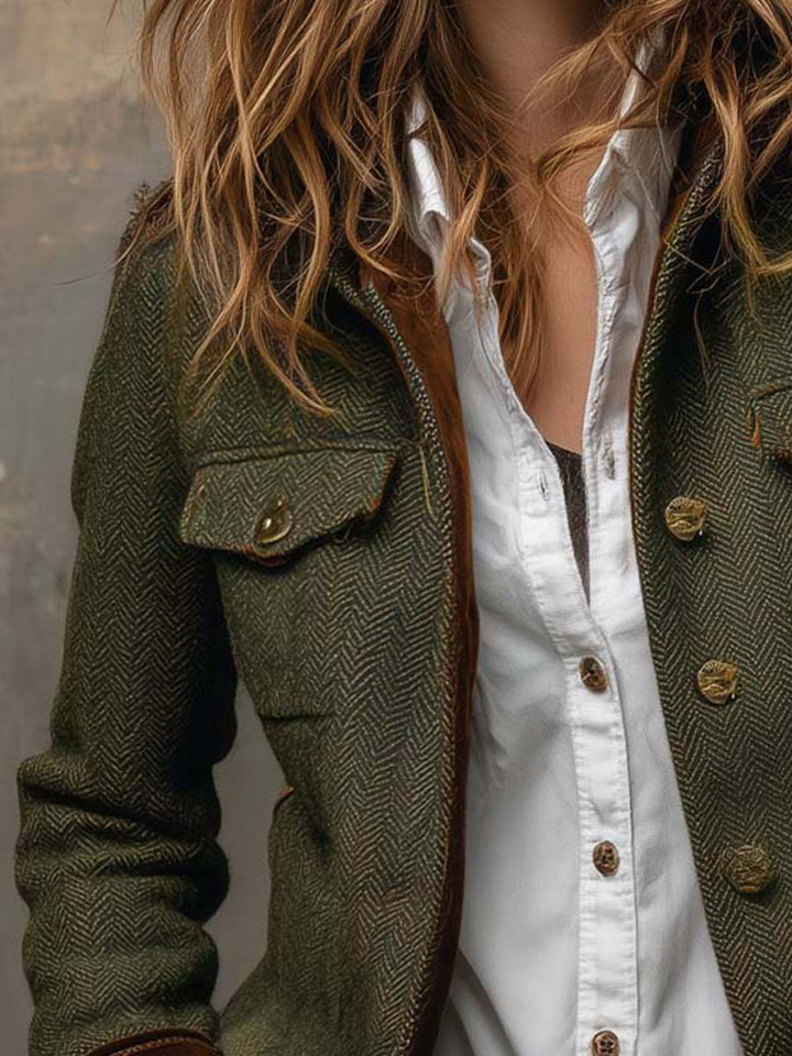 Honorine | Vintage‑Blazer mit kontrastierendem Besatz