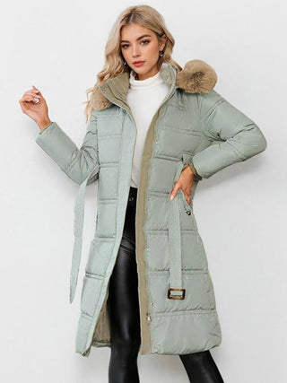 LEYLA™ - Stilvoller Plüschmantel mit Taillengürtel für Herbst und Winter