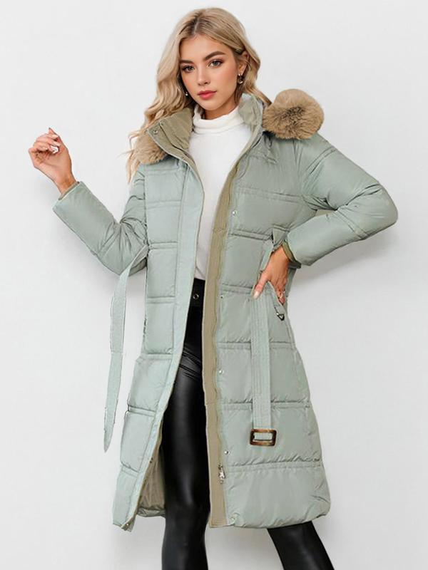 LEYLA™ - Stilvoller Plüschmantel mit Taillengürtel für Herbst und Winter