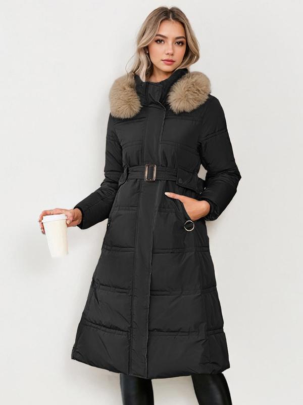 LEYLA™ - Stilvoller Plüschmantel mit Taillengürtel für Herbst und Winter