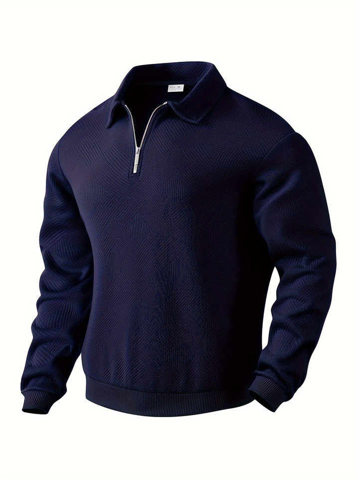 Didier – Vintage-Pullover mit Reißverschluss und geometrischem Design