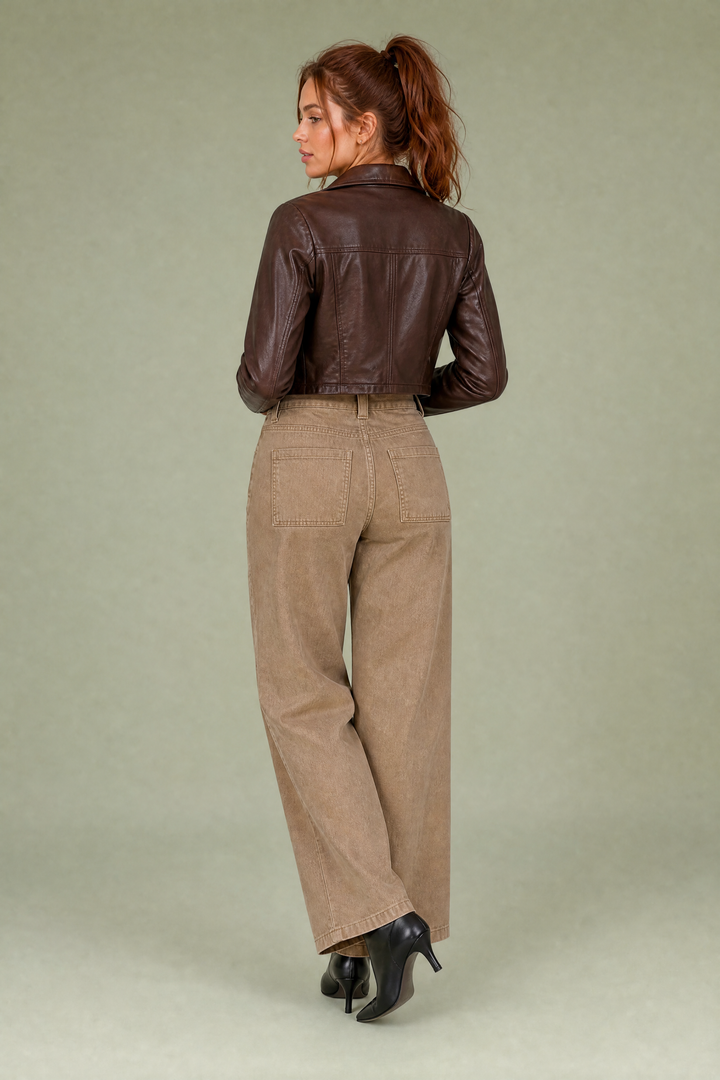 Weite Cargo-Hose mit mittelhoher Taille