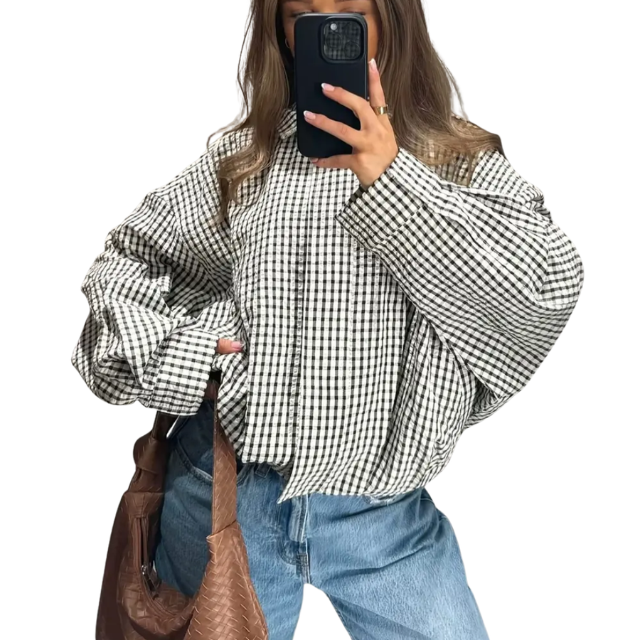 BRIXTON™ – Vichy-Karo Cropped Bomberjacke