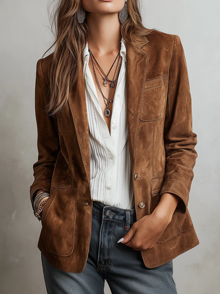 Marlene™ | Vintage Blazer Braun