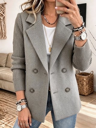 Elegante Jacke mit Strickärmeln
