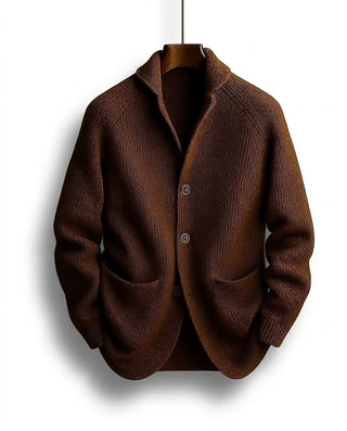 Adrian | Strickjacke mit Schalkragen und Knopfleiste