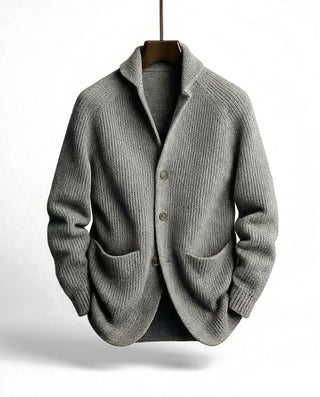 Adrian | Strickjacke mit Schalkragen und Knopfleiste