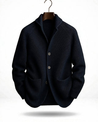 Adrian | Strickjacke mit Schalkragen und Knopfleiste