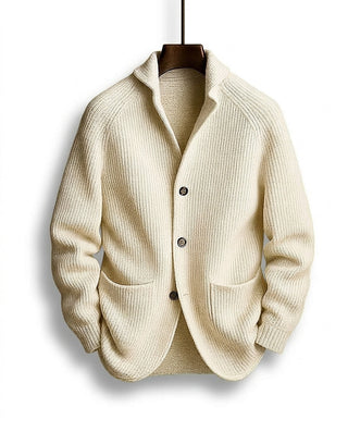 Adrian | Strickjacke mit Schalkragen und Knopfleiste