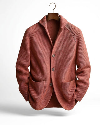 Adrian | Strickjacke mit Schalkragen und Knopfleiste