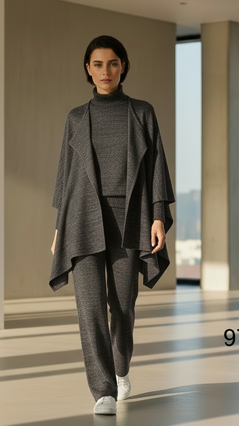 1. Mella™ Merino Lounge-Set – Cardigan, Strickjacke &amp; Hose