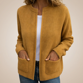 Liv | Warmes Strick-Gilet mit Reißverschluss und Taschen