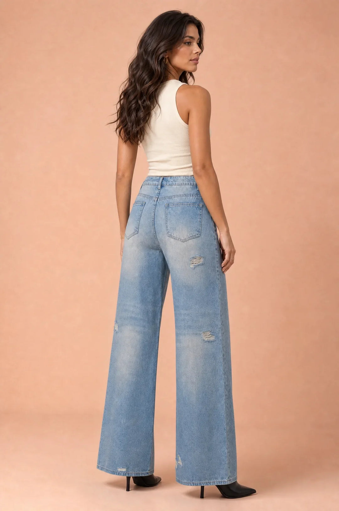 Hellblaue, lässige Jeans