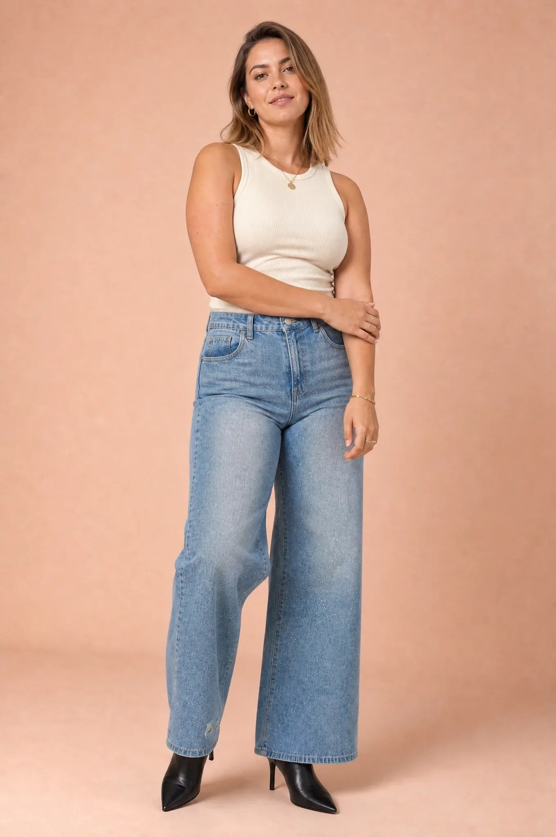 Hellblaue, lässige Jeans
