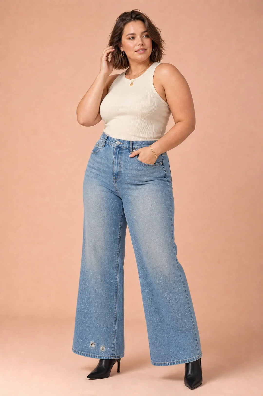 Hellblaue, lässige Jeans