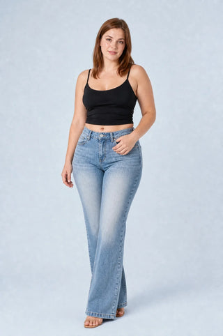 Hellblauer, ausgefallener Jeans