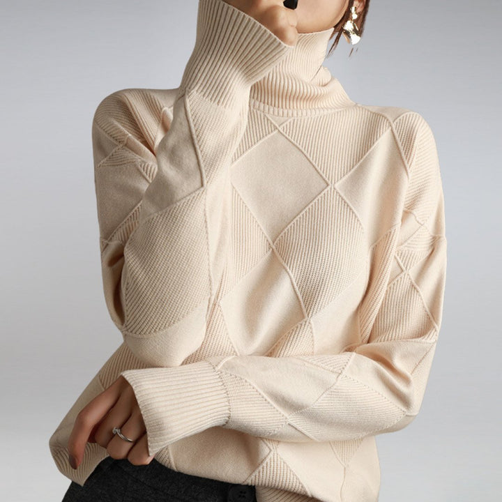 Linda™ – Luxuriös Damen Kaschmir Rollkragenpullover für Wärme &amp; Eleganz