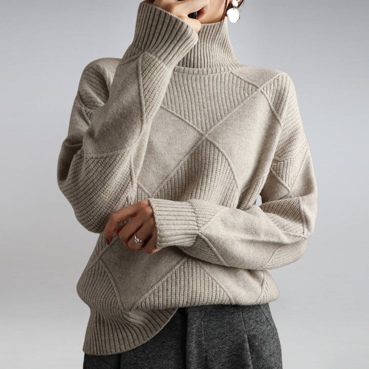 Linda™ – Luxuriös Damen Kaschmir Rollkragenpullover für Wärme &amp; Eleganz