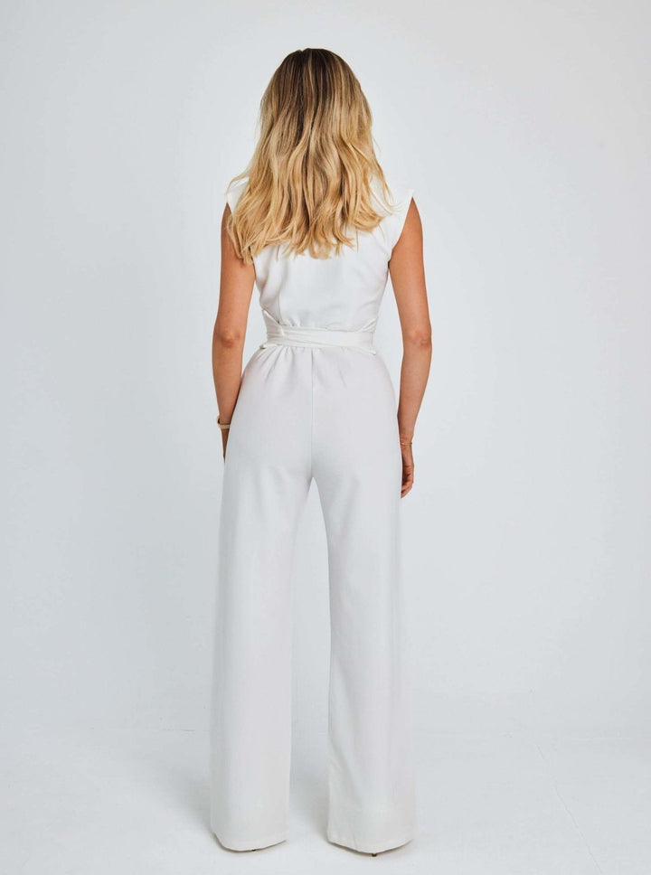 Nova™ Ärmelloser Damen-Jumpsuit mit weitem Bein