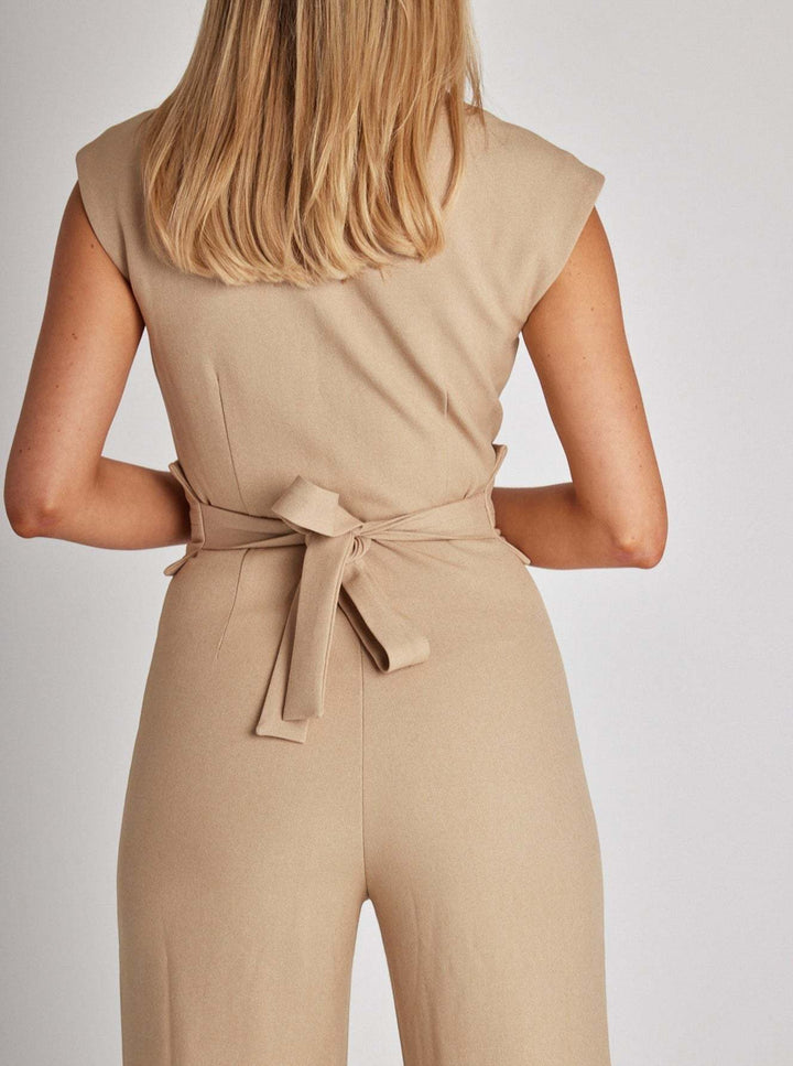 Nova™ Ärmelloser Damen-Jumpsuit mit weitem Bein
