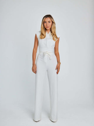 Nova™ Ärmelloser Damen-Jumpsuit mit weitem Bein