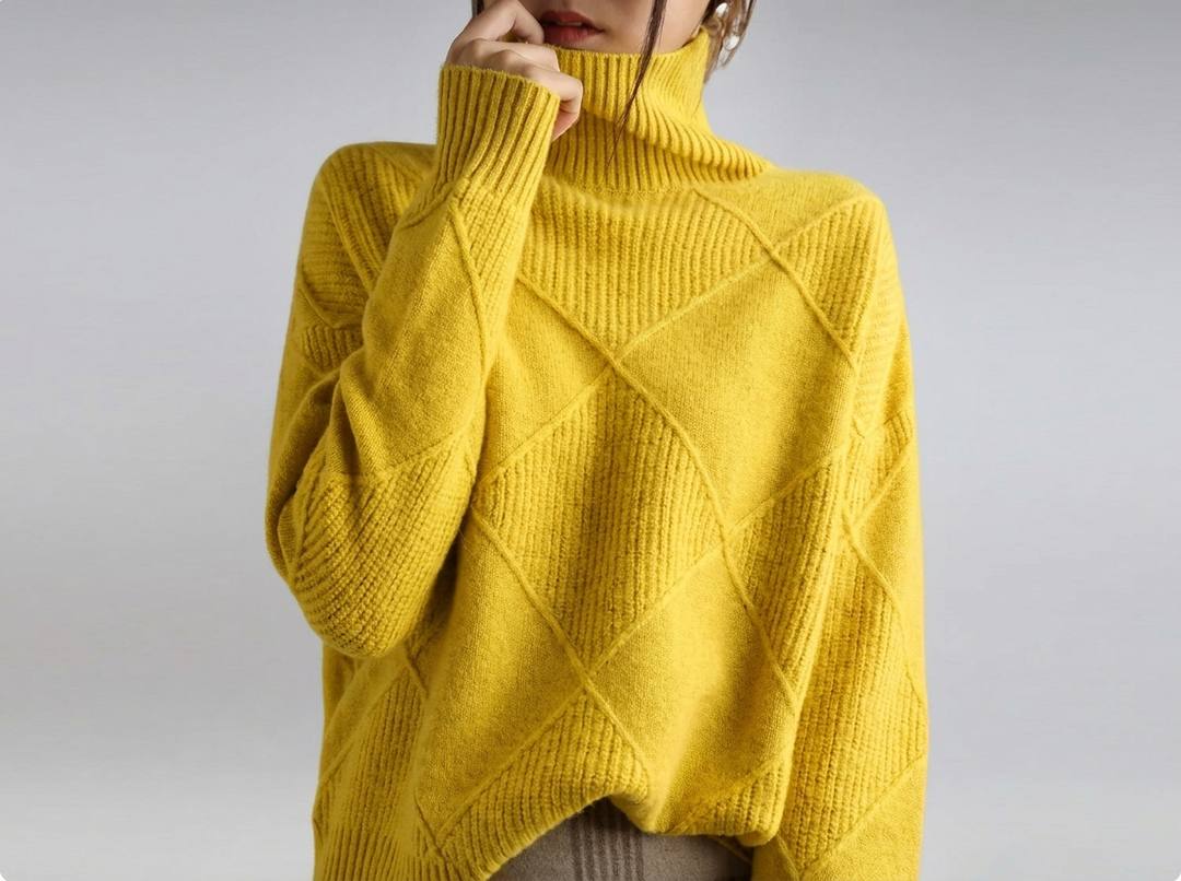 Linda™ – Luxuriös Damen Kaschmir Rollkragenpullover für Wärme &amp; Eleganz