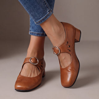 Véronique | Leder‑Riemchenpumps