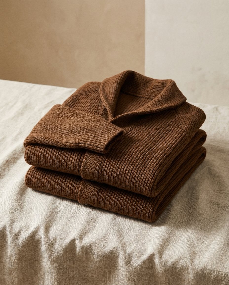 Adrian | Strickjacke mit Schalkragen und Knopfleiste
