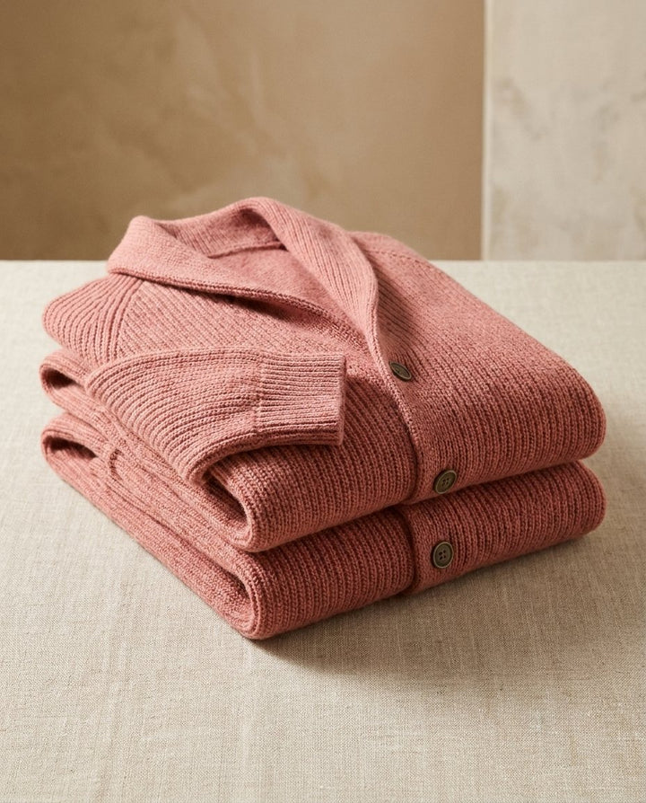 Adrian | Strickjacke mit Schalkragen und Knopfleiste