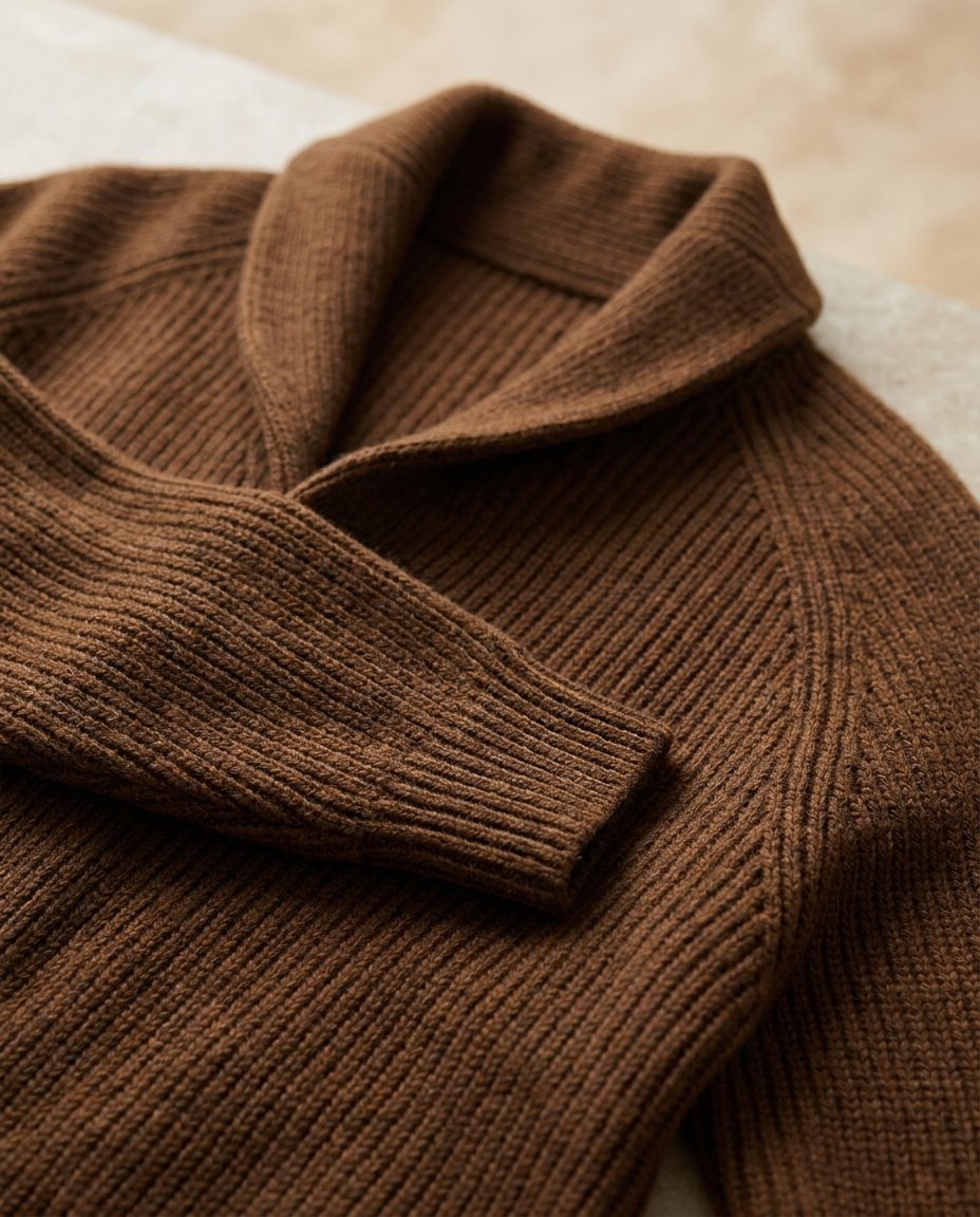 Adrian | Strickjacke mit Schalkragen und Knopfleiste