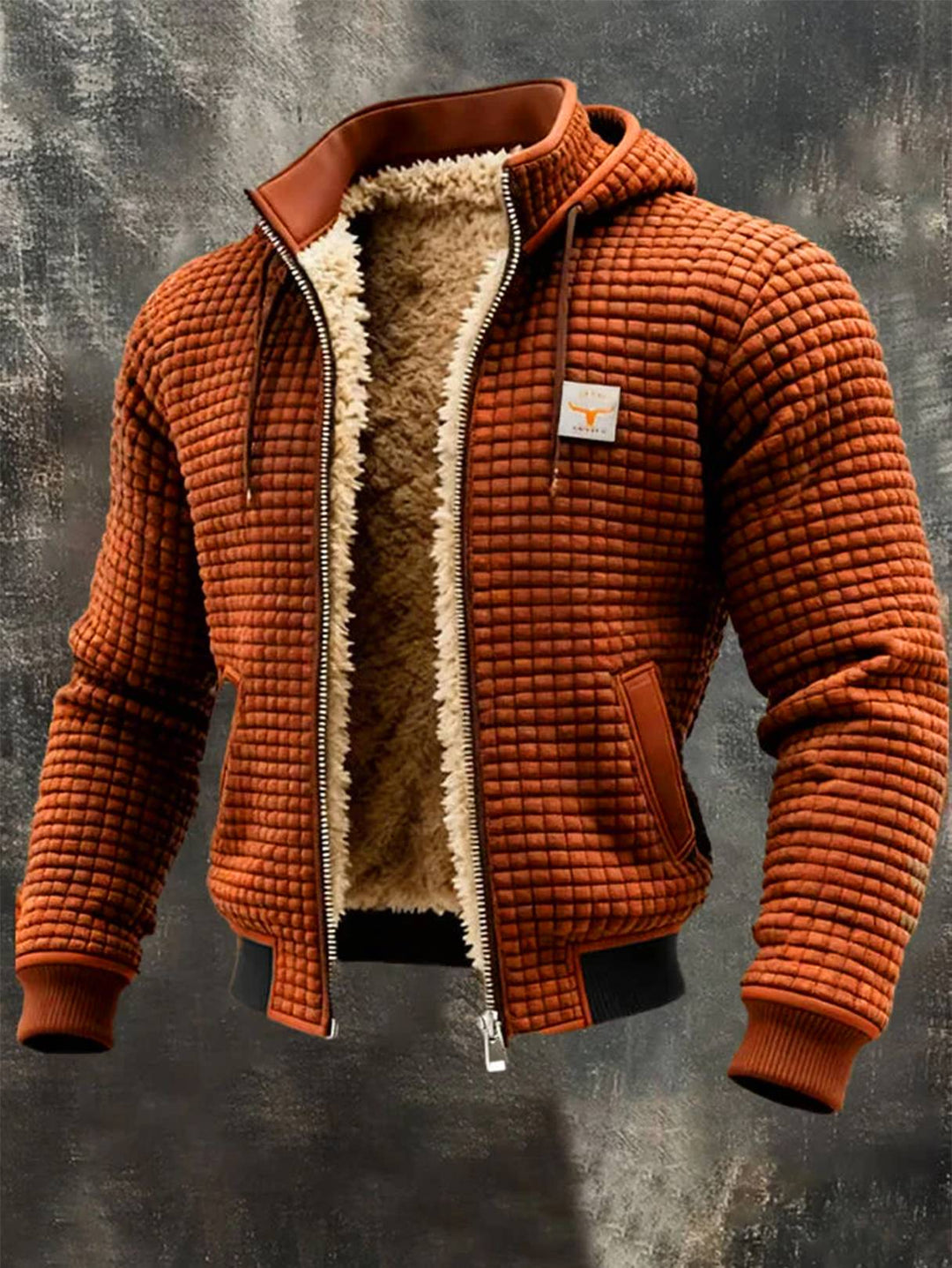 Laluna® | Retrojacke mit Kapuze und Reißverschluss